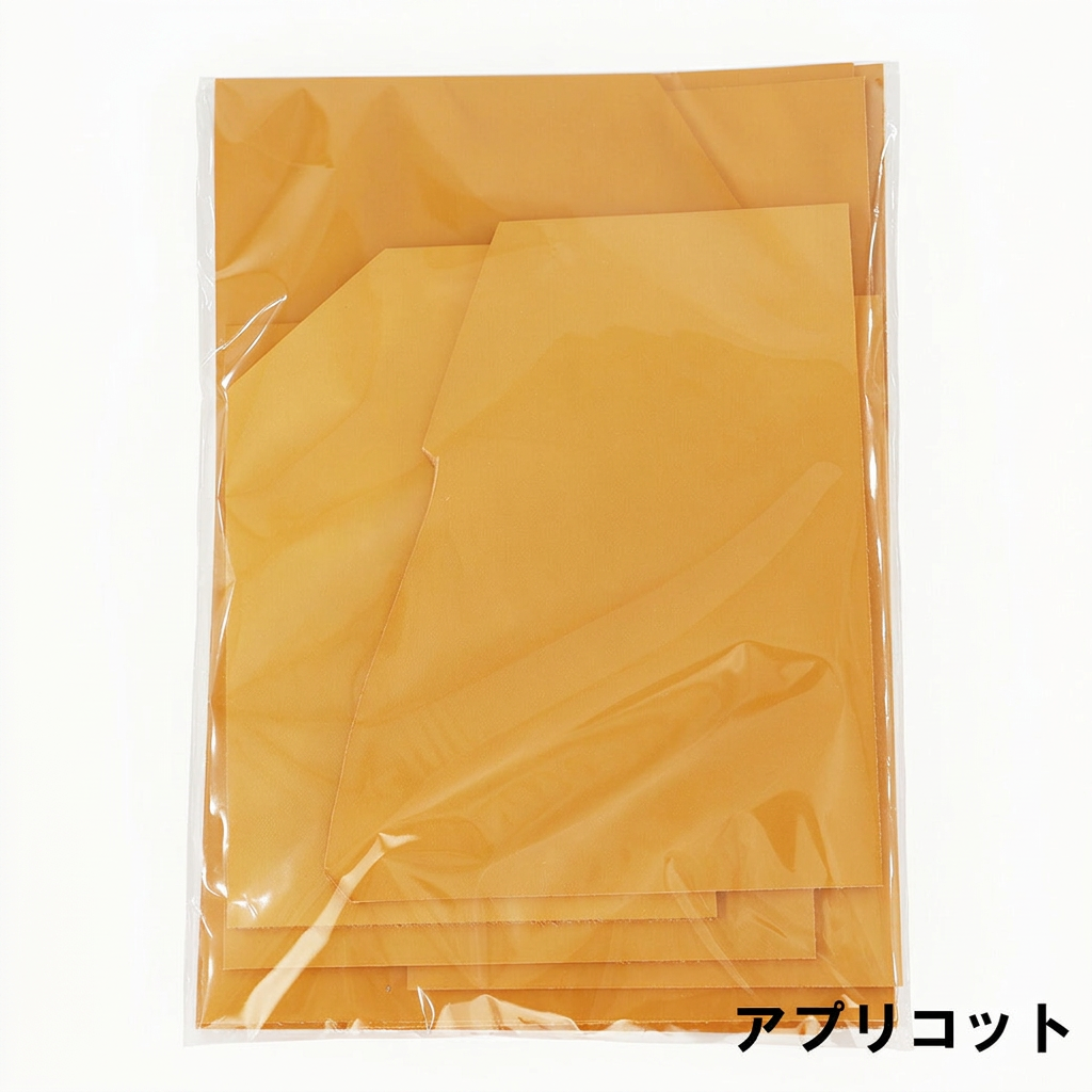 ヌメ革はぎれ詰め合わせ450g、アプリコット