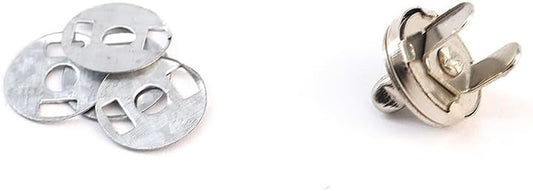 マグネットホック差込式シルバー強力マグネットボタン[10mm12mm14mm18mm][2個4個6個10個入]留め具パーツカバンバッグ財布ポーチレザークラフトハンドメイド手芸補修修理金具