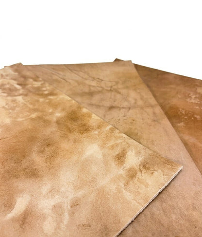 【レザークラフト】DY.Leather【訳あり】栃木レザーヌメ革A4サイズ(1.0/1.5/2.0/3.0/4.0mm)生成り日本製サドルレザー本革牛革タンニンなめしレザークラフトハギレはぎれ素材型紙革小物エージング経年変化ハンドメイド